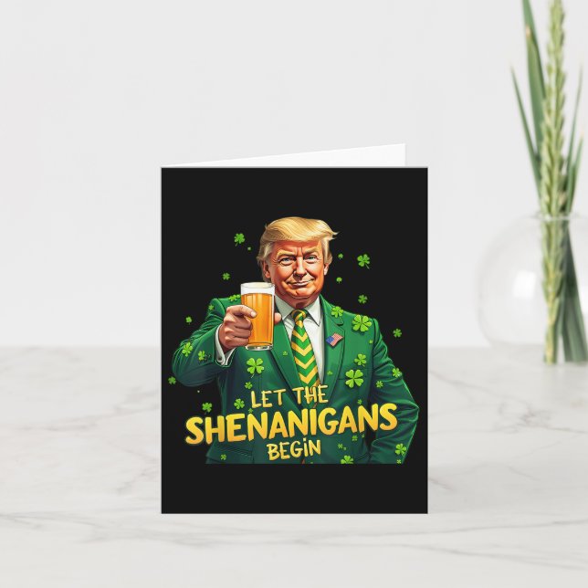 Cartão Que Os Shenanigans Comecem A Rua Engraçada Patrick (Frente)