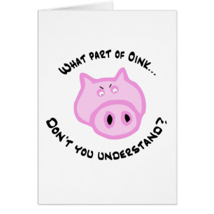 Cartão Que parte Oink…