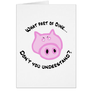 Cartão Que parte Oink…