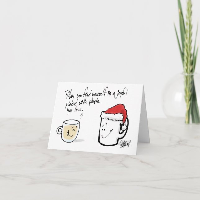 Cartão Que se encontre num lugar alegre... (Frente)