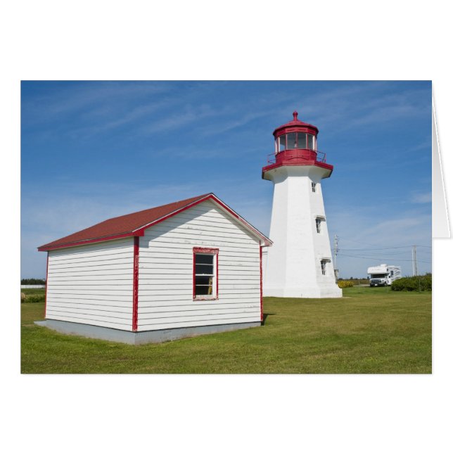 Cartão Quebec, Canadá. Farol Cap D'Espoir. (Frente Horizontal)