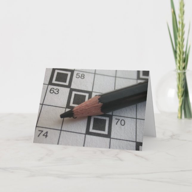 Cartão Quebra-cabeça de palavras cruzadas para homens no  (Frente)