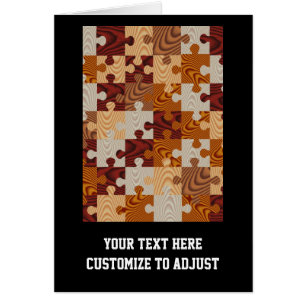 Cartão Quebra-cabeça de serra de madeira