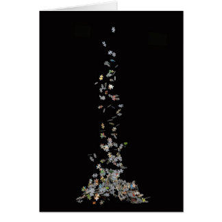 Cartão quebra-cabeça de serra de vaivém de queda