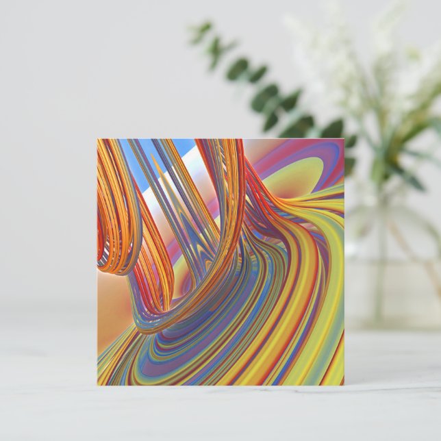 Cartão Quebra d'água de cor (Em pé/Frente)