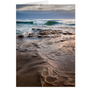 Cartão Quebra de onda na praia, Califórnia