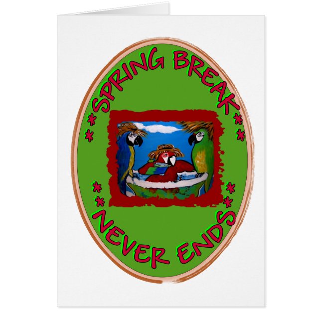 Cartão Quebra de primavera nunca termina (Frente)