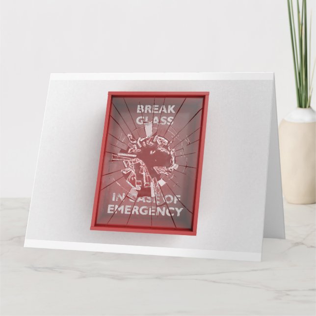 Cartão Quebra Em Caso De Caixa Vermelha De Emergência (Frente)