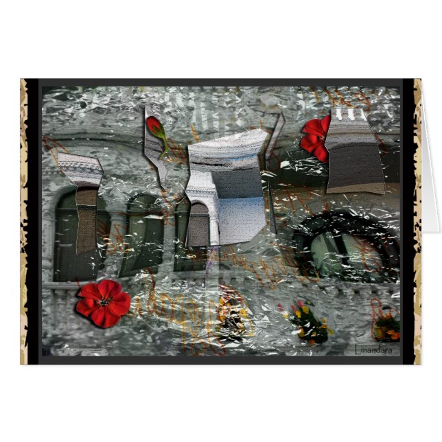 Cartão Quebrado, espalhado e enrolado (Frente horizontal)