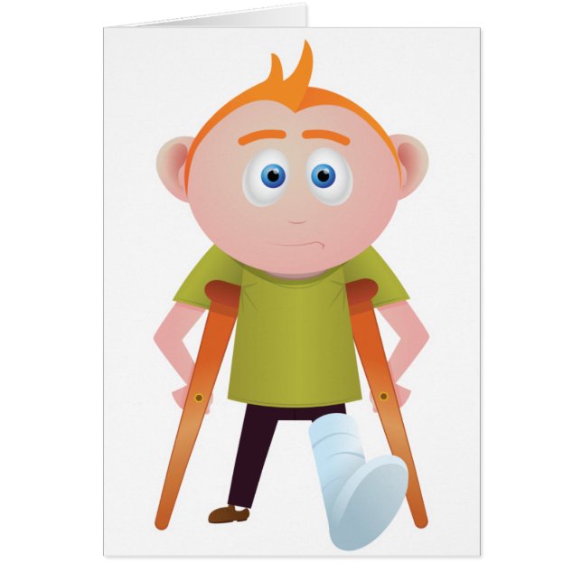 Cartão Quebrou o pé (Frente)