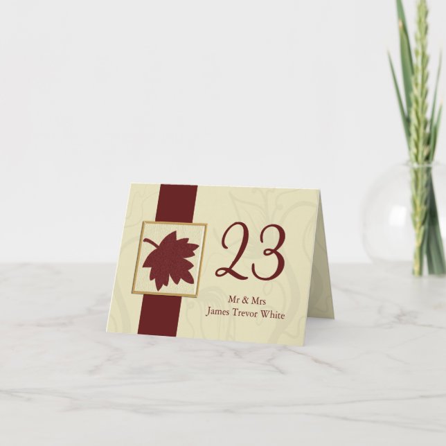 Cartão queda de amora outono outono casamento (Frente)