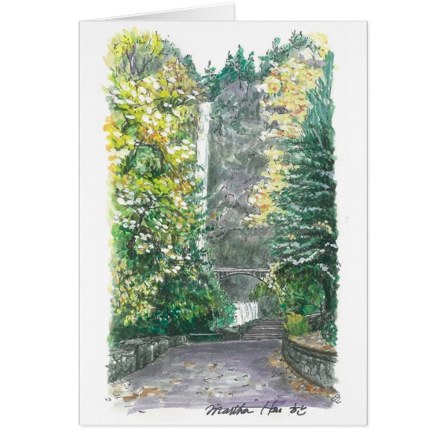 Cartão Queda de Multnomah (Frente)