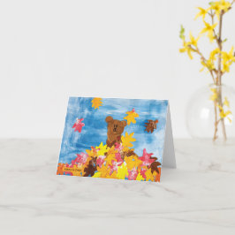 Cartão Queda do Urso Choco - Crianças Arte para Choc