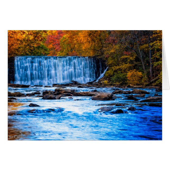 Cartão Queda Em Belo Roswell Georgia (Frente Horizontal)