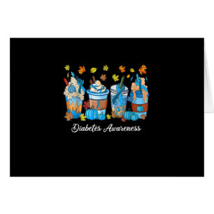 Cartão Queda Engraçada Café Latte Diabetes Consciência Mê
