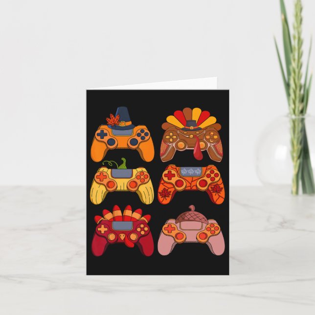 Cartão Queda Jogo de Jogos Turquia Dia de Ação de Graças  (Frente)