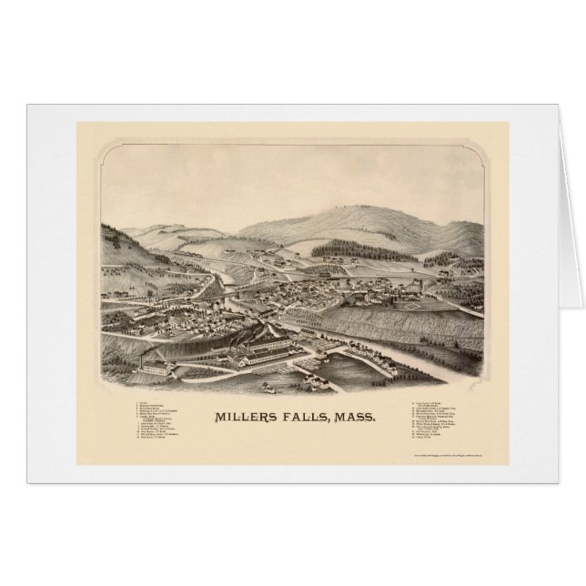 Cartão Quedas dos moleiros, mapa panorâmico das MÃES - (Frente Horizontal)