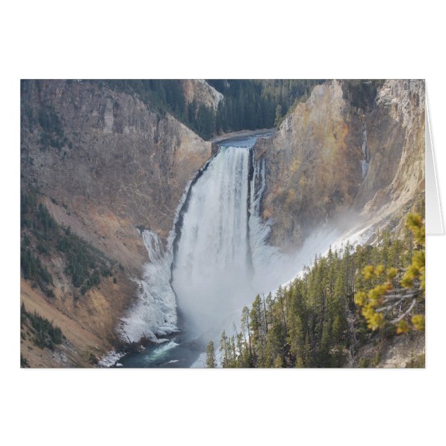Cartão Quedas Inferiores do Yellowstone (Frente Horizontal)