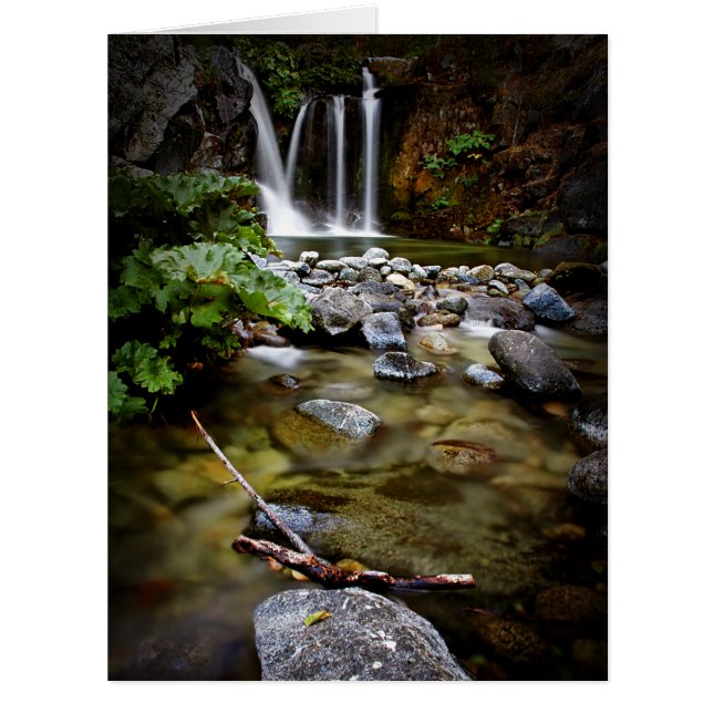 Cartão Quedas superiores de Crystal Creek (Frente)