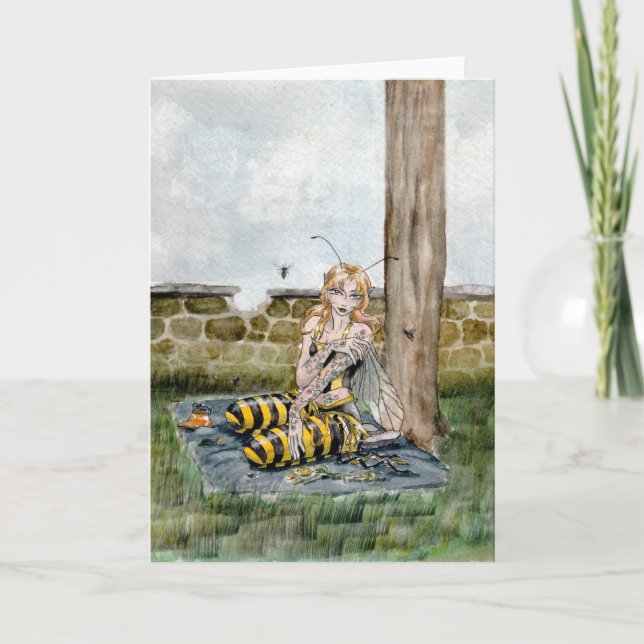 Cartão 'Queen Bee' Blank Greeting Card (Frente)