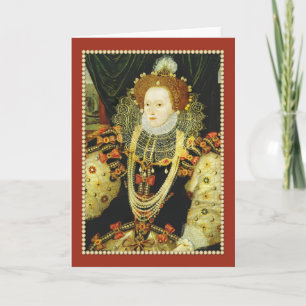 Cartão Queen Elizabeth I of England Wearing Pearls