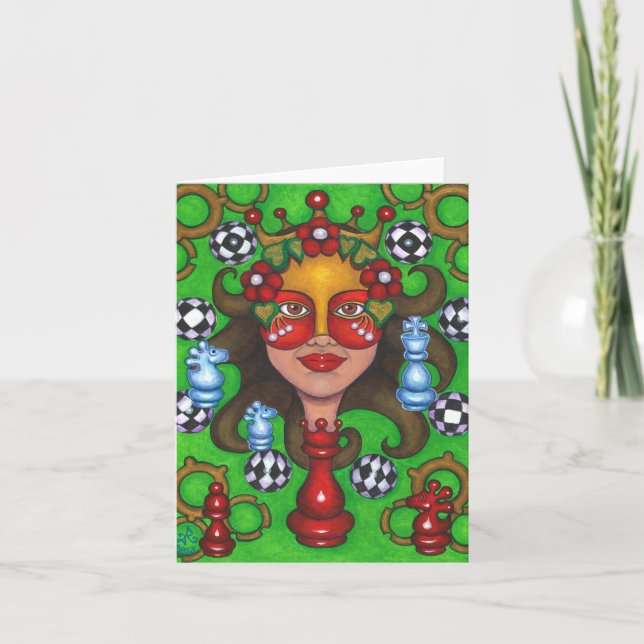Cartão QUEEN-PAWN (Note Card) (Frente)