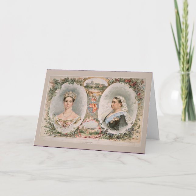 Cartão Queen Victoria Golden Jubilee Poster (Frente)