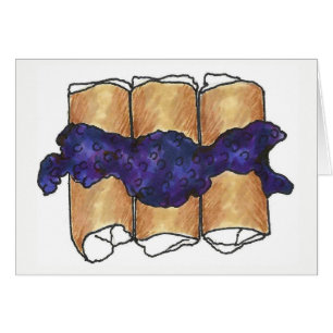 Cartão Queijo Blueberry Blintzes Comida judia Deli Cuisin