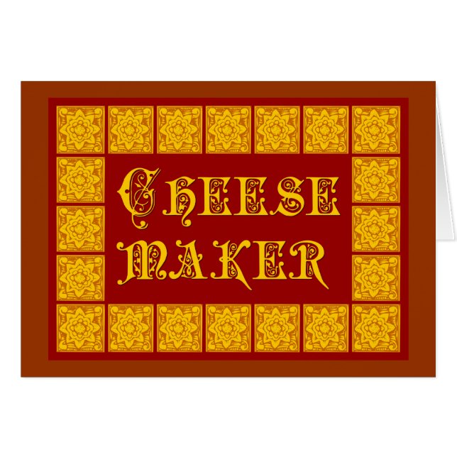 Cartão Queijo-Criador Vintage Kitchen Art (Frente Horizontal)