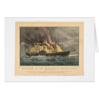 Cartão Queimadura do Golden Gate do navio a vapor (0144A)