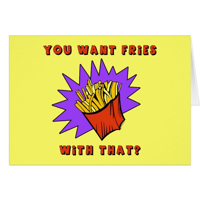 Cartão Queira fritadas com isso? (Frente Horizontal)