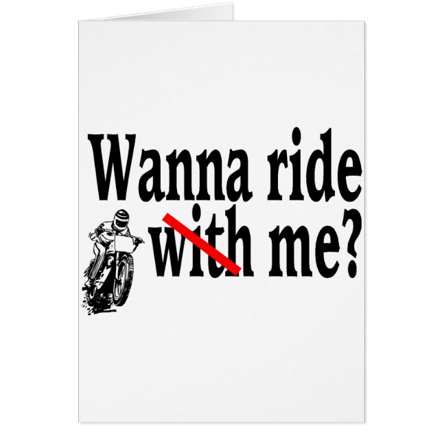 Cartão Queira montar-me (Frente)