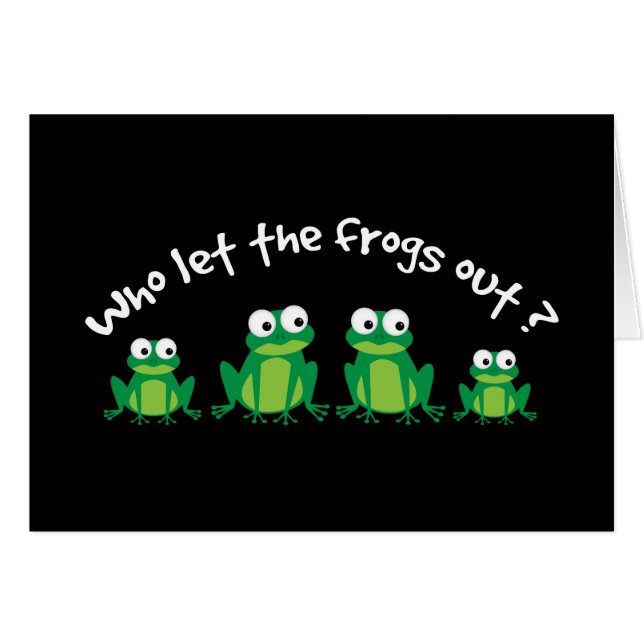 Cartão Quem deixou os sapos para fora? (Frente Horizontal)