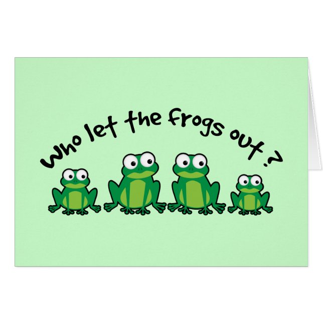 Cartão Quem deixou os sapos para fora? (Frente Horizontal)