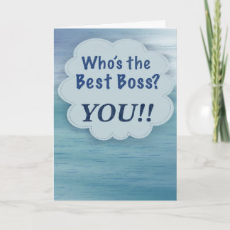 Cartão Quem é o Melhor Chefe? Você! Dia do Chefe Azul