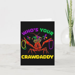 Cartão Quem é o seu Crawaddy Mardi Gras Shirts