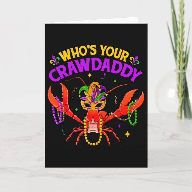 Cartão Quem É Seu Crawdaddy Lagostim Jester Contas Piada  (Frente)