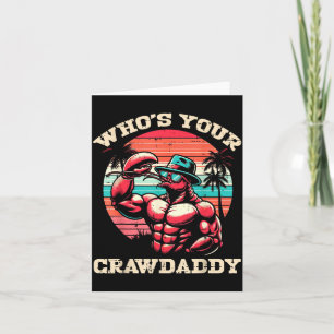 Cartão Quem É Seu Crawdaddy Lagostim Retro Lagostim Crayf