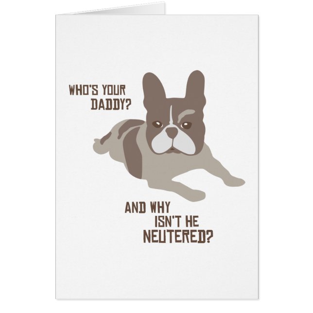 Cartão Quem é seu pai? (Frente)