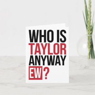 Cartão Quem é Taylor Enfim Garota Taylor Primeiro Nome Gr