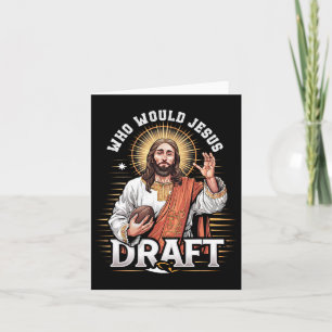 Cartão Quem Jesus Escolheria Liga de Futebol Fantasia Fã 