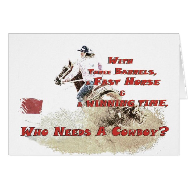 Cartão quem precisa um vaqueiro (Frente horizontal)