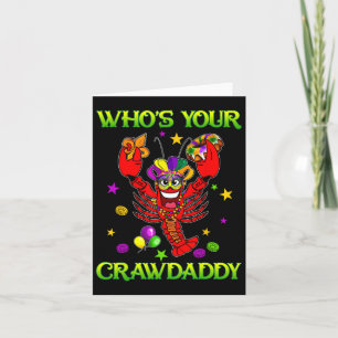 Cartão Quem Seu Crawaddy Crawfish Jester Miçanga Mães Eng