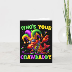 Cartão Quem Seu Crawaddy Crawfish Jester Miçanga Mães Eng