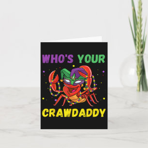 Cartão Quem Seu Crawaddy Crawfish Jester Miçanga Mães Eng