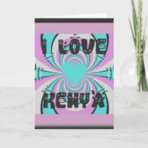 Cartão Quênia Mágico: EU AMO QUÊNIA
