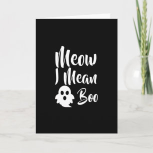 Cartão Quer Dizer "Boo-catoentre-halloween"