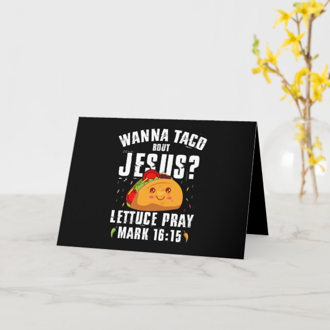 Cartão Quer Taco Sobre Jesus Cinco de Maio Cristão  (Flor Amarela)