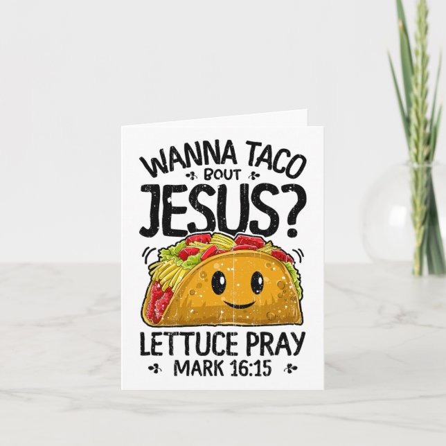 Cartão Quer Taco Sobre Jesus Cinco De Mayo Mulheres Homen (Frente)