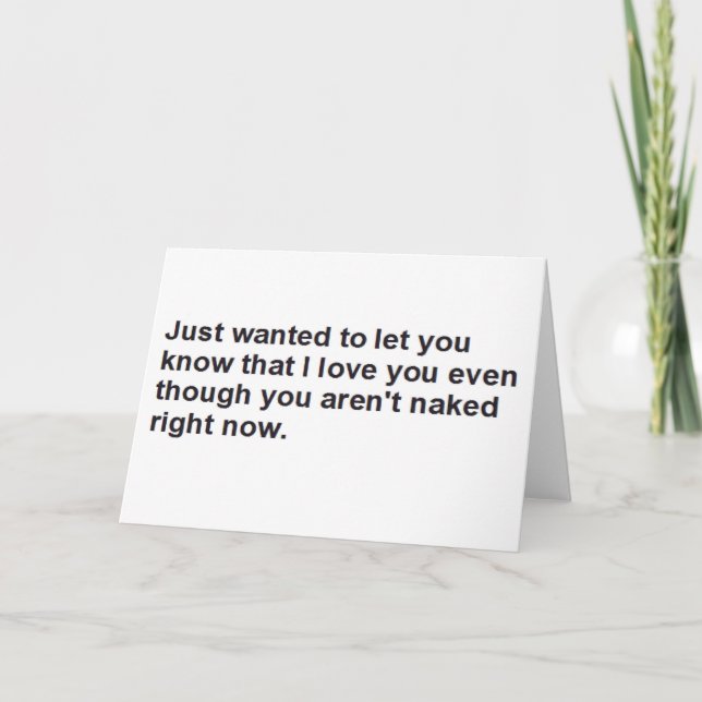 Cartão queria apenas te dizer que te amo (Frente)